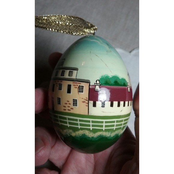 Vintage Hancock Shaker Village Hand Painted Egg Ornament Russian Classics - Picture 4 of 12